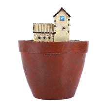 Load image into Gallery viewer, Planter Flower Plant Pots Fairy Garden Pot with Sweet House- Brown - stilyo