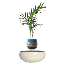 Load image into Gallery viewer, White Ceramic Base Levitating Air-Floating Bonsai Pot - stilyo