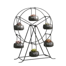Load image into Gallery viewer, Ferris Wheel-stand with 6 Cement Succulent Plant Pots - stilyo