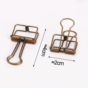 10 PCS Hollow Metal Binder Clips (20mm) - stilyo