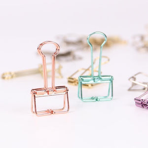 10 PCS Hollow Metal Binder Clips (20mm) - stilyo