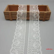 Load image into Gallery viewer, 10 Yards White Lace Ribbon Tape (40MM Wide) - stilyo
