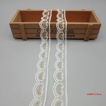 Load image into Gallery viewer, 10 Yards White Lace Ribbon Tape (40MM Wide) - stilyo
