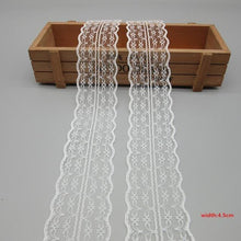 Load image into Gallery viewer, 10 Yards White Lace Ribbon Tape (40MM Wide) - stilyo
