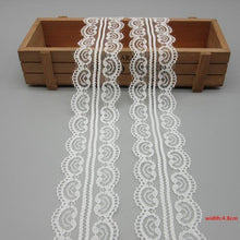 Load image into Gallery viewer, 10 Yards White Lace Ribbon Tape (40MM Wide) - stilyo
