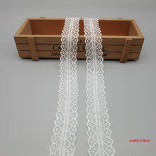 Load image into Gallery viewer, 10 Yards White Lace Ribbon Tape (40MM Wide) - stilyo
