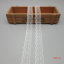 Load image into Gallery viewer, 10 Yards White Lace Ribbon Tape (40MM Wide) - stilyo
