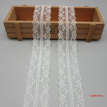 Load image into Gallery viewer, 10 Yards White Lace Ribbon Tape (40MM Wide) - stilyo
