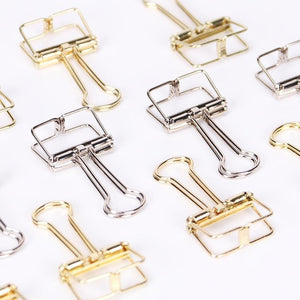 10 PCS Hollow Metal Binder Clips (20mm) - stilyo