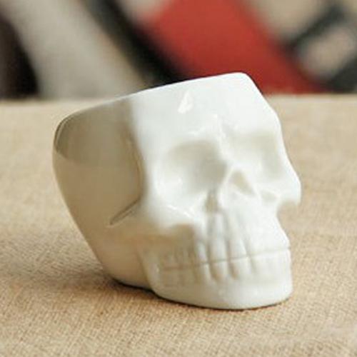 Mini Skull/Face Cute Ceramic Plant Planter - stilyo