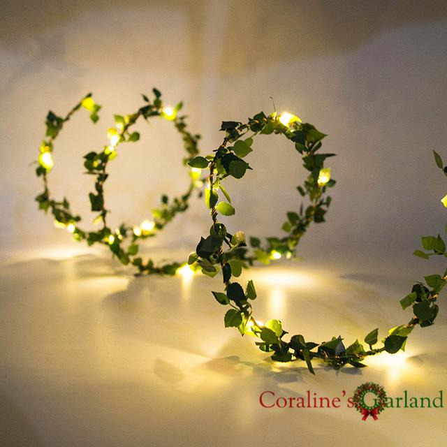 2M LED String Lights - Leafs Garland - stilyo