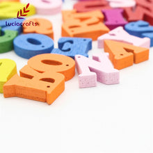 Load image into Gallery viewer, Natural/Colorful Wooden Letters With Holes - 100pcs 14.5mm - stilyo
