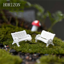 Load image into Gallery viewer, 2 Mini White Garden Chair Ornaments - stilyo
