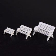 Load image into Gallery viewer, 2 Mini White Garden Chair Ornaments - stilyo
