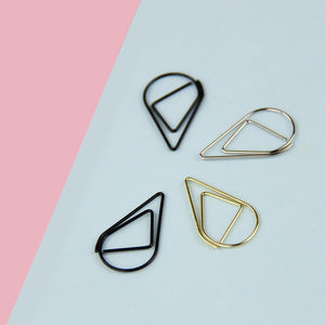 10PCS Heart/Drop Shaped Paper Clips - stilyo