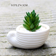 Load image into Gallery viewer, 6 Pieces set Mini Shell Shaped Ceramic Planters - stilyo
