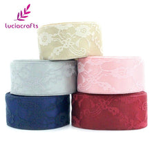 Load image into Gallery viewer, 40mm Satin Flowers Lace Ribbons - stilyo
