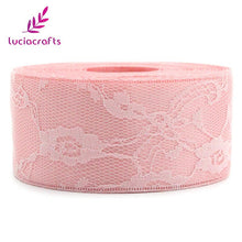 Load image into Gallery viewer, 40mm Satin Flowers Lace Ribbons - stilyo
