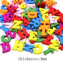 Load image into Gallery viewer, Natural/Colorful Wooden Letters With Holes - 100pcs 14.5mm - stilyo
