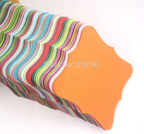 7.5cm 12pcs mixed colors bookmark label card - stilyo