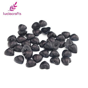 10mm Flatback Heart Shaped ABS Beads - stilyo