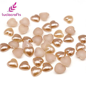 10mm Flatback Heart Shaped ABS Beads - stilyo