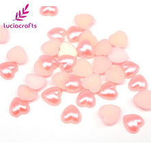 Load image into Gallery viewer, 10mm Flatback Heart Shaped ABS Beads - stilyo
