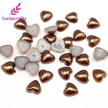 Load image into Gallery viewer, 10mm Flatback Heart Shaped ABS Beads - stilyo
