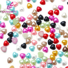 Load image into Gallery viewer, 10mm Flatback Heart Shaped ABS Beads - stilyo
