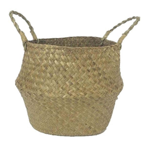 Seagrass Foldable Hanging Wickerwork Basket - stilyo