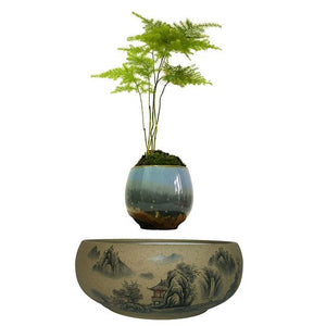 Japanese Village Base Levitating Air-Floating Bonsai Pot - stilyo
