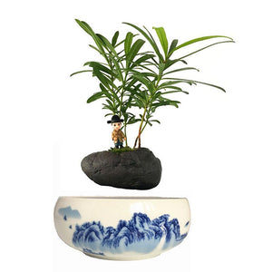 Blue Ocean Base Levitating Air-Floating Bonsai Pot - stilyo