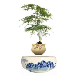 Blue Ocean Base Levitating Air-Floating Bonsai Pot - stilyo