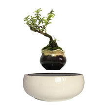 Load image into Gallery viewer, White Ceramic Base Levitating Air-Floating Bonsai Pot - stilyo
