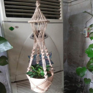 Hanging Pot Holder Rope Basket - stilyo