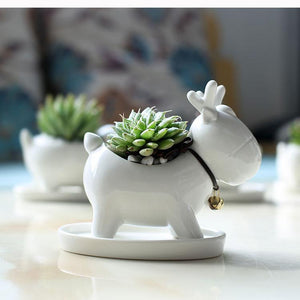 Deer Shaped Ceramic Planter - stilyo