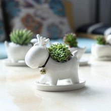 Load image into Gallery viewer, Deer Shaped Ceramic Planter - stilyo
