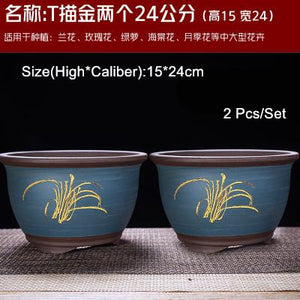 Boutique Zisha Clay Bonsai Pot Hand-Painted - stilyo