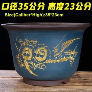 Boutique Zisha Clay Bonsai Pot Hand-Painted - stilyo