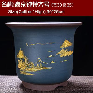 Boutique Zisha Clay Bonsai Pot Hand-Painted - stilyo