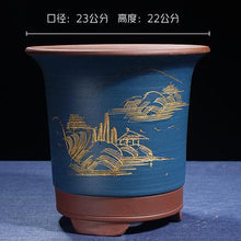 Load image into Gallery viewer, Boutique Zisha Clay Bonsai Pot Hand-Painted - stilyo
