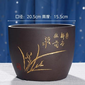 Boutique Zisha Clay Bonsai Pot Hand-Painted - stilyo