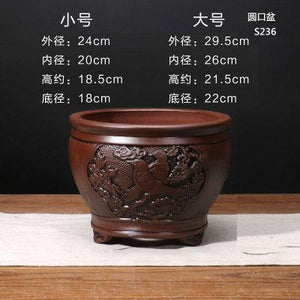 Purple Clay Ceramic Flower Pot - stilyo