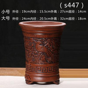 Purple Clay Ceramic Flower Pot - stilyo