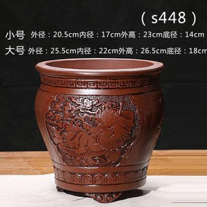 Purple Clay Ceramic Flower Pot - stilyo