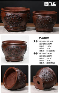 Purple Clay Ceramic Flower Pot - stilyo