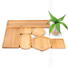 Load image into Gallery viewer, Bamboo Wooden Shaped Pot/Plant Trays - stilyo
