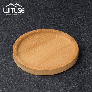 Bamboo Wooden Shaped Pot/Plant Trays - stilyo