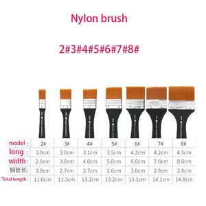 Acrylic Paint Brush - Long Flat Head - stilyo