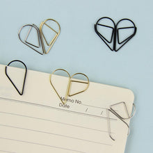 Load image into Gallery viewer, 10PCS Heart/Drop Shaped Paper Clips - stilyo
